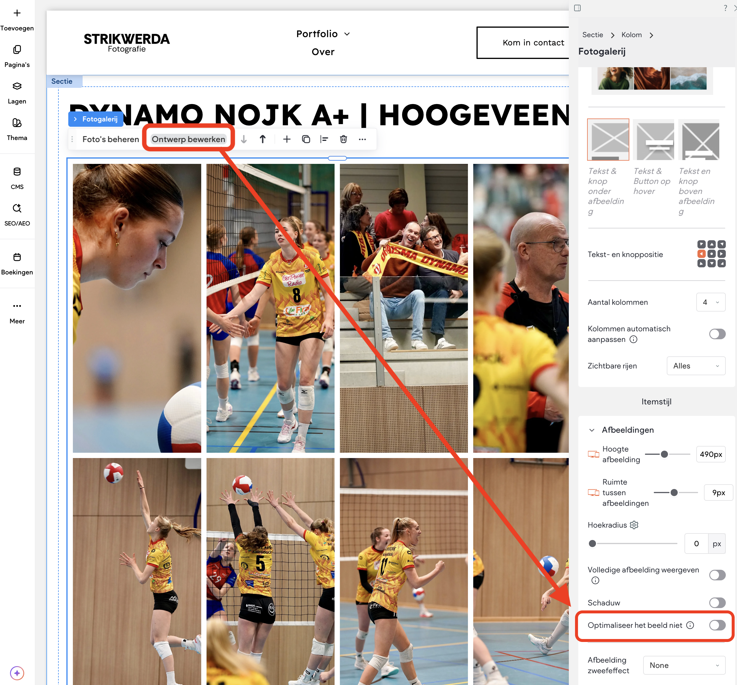 afbeelding kwaliteit aanpassen op je cloudmotion website